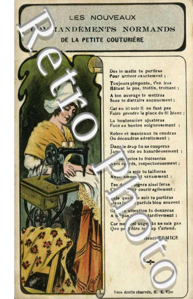 Les Nouveaux commandemnts Normands de la petite couturiere Henri Ermice