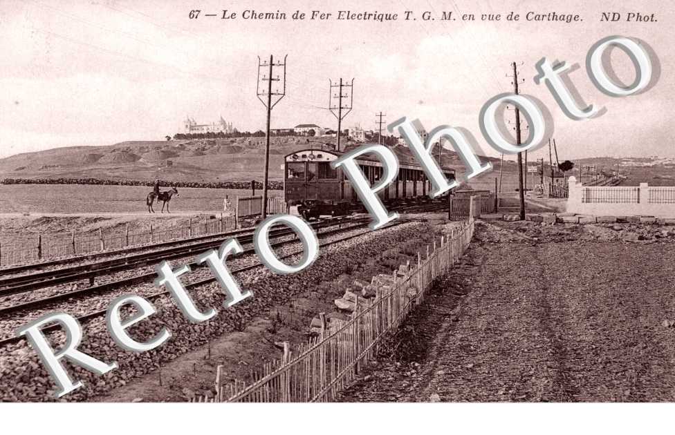 le Chemin de Fer Electrique T.G.M en vue de Carthage