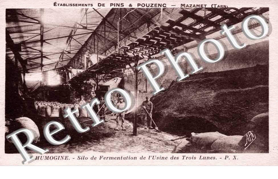 etablissements de Pins et Pouzenc Humogine Silo de fermentation  de l'usine des Trois-Lunes
