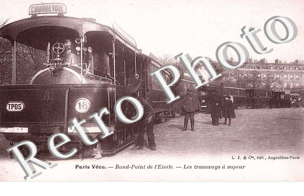 Rond Point de l'etoile Les tramways a vapeur