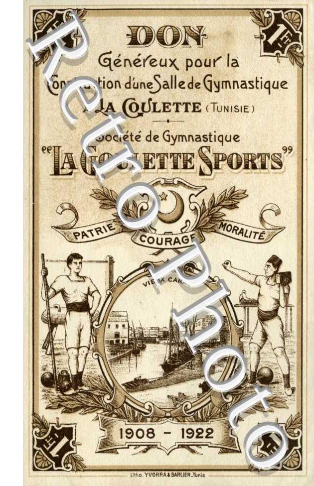 carte sponsoring societe de gymnastique "la goulette sports"