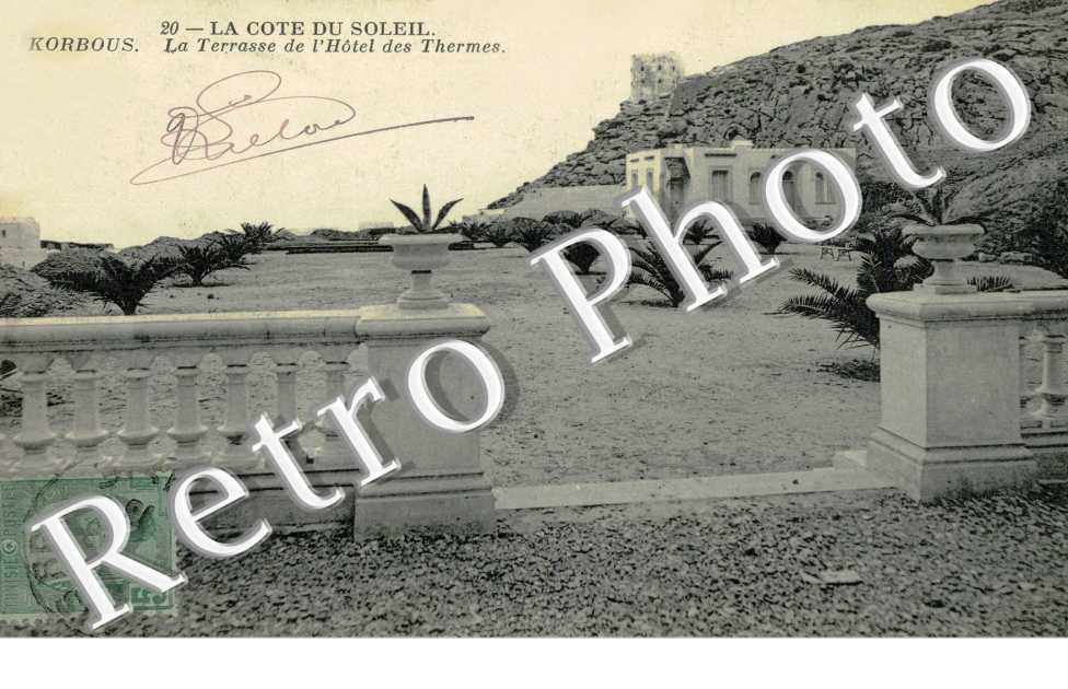 Terrasse de l'hotel des thermes