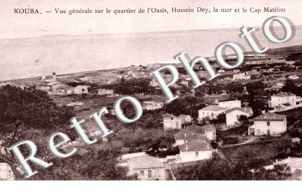 Vue generale sur le quartier de l'Oasis - Hussein Dey - la mer et le cap Matifou