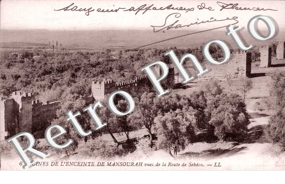 Ruines de l'Enceinte de Mansourah, Vue de la Route de Sebdou