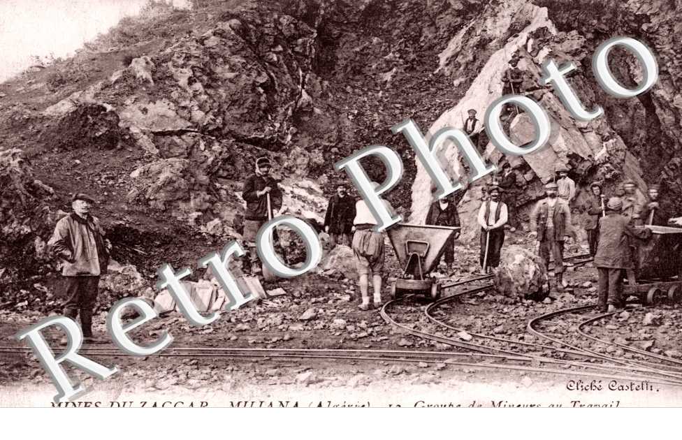 Mines du Zaccar, Groupe de Mineurs au travail