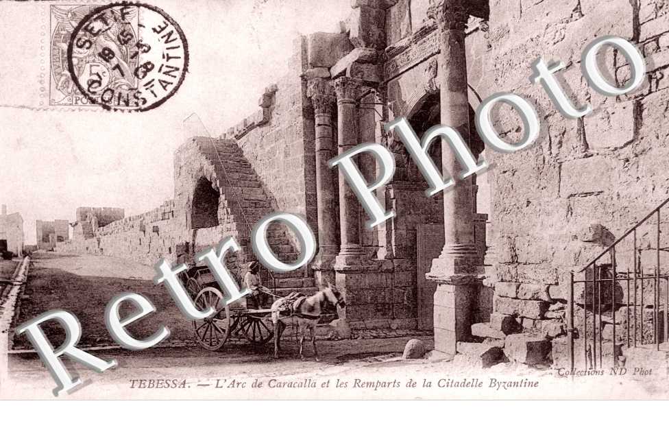 l'arc de Caracalla et les remparts de la citadelle Byzantine