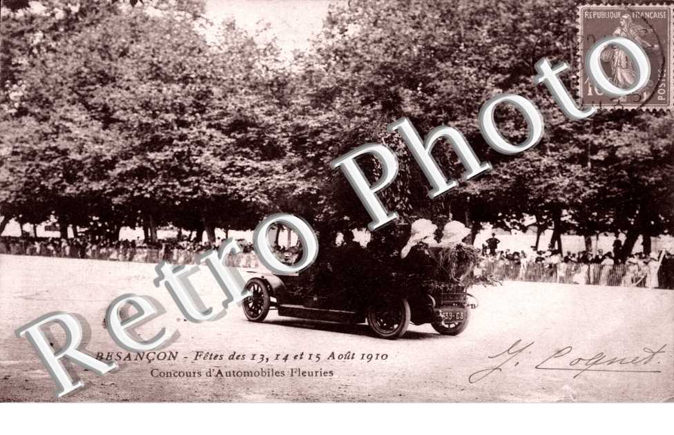 Fetes des 13, 14 et 15 Aout 1910 Concours d'automobiles Fleuries