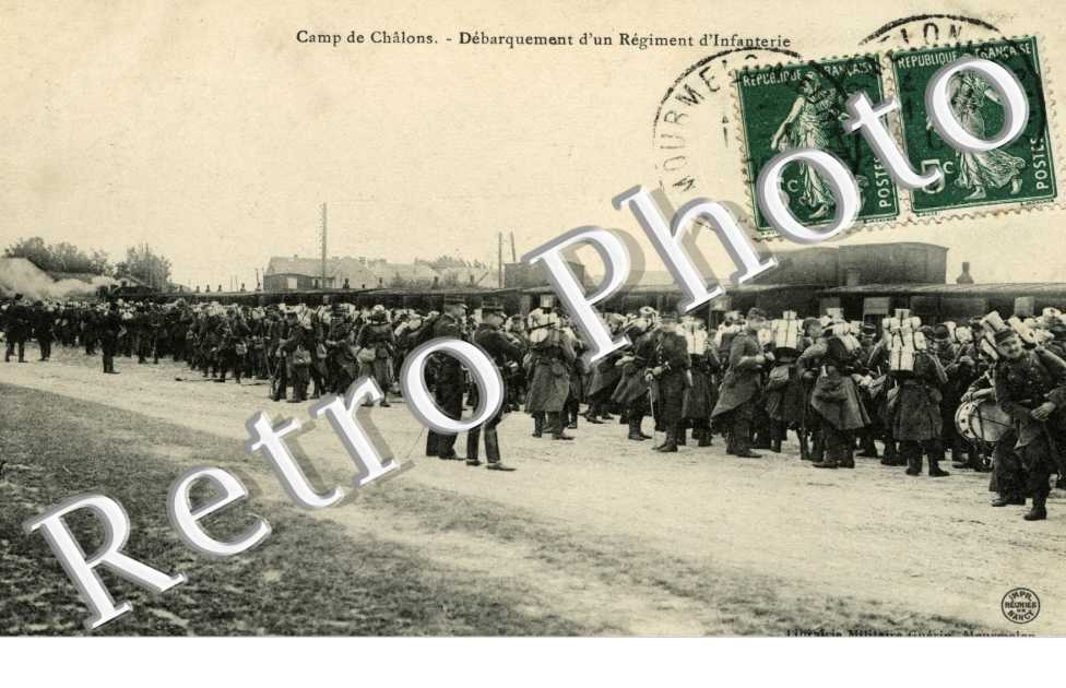 camp de Chalons Debarquement d'un regiment d'infanterie
