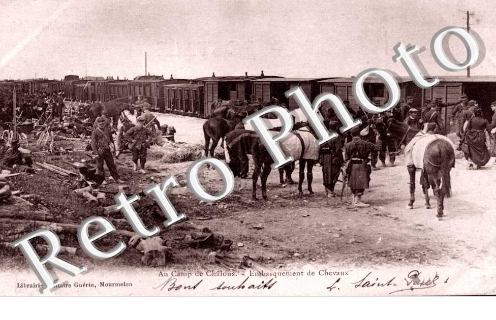 au camps de Chalons Embarquement de chevaux