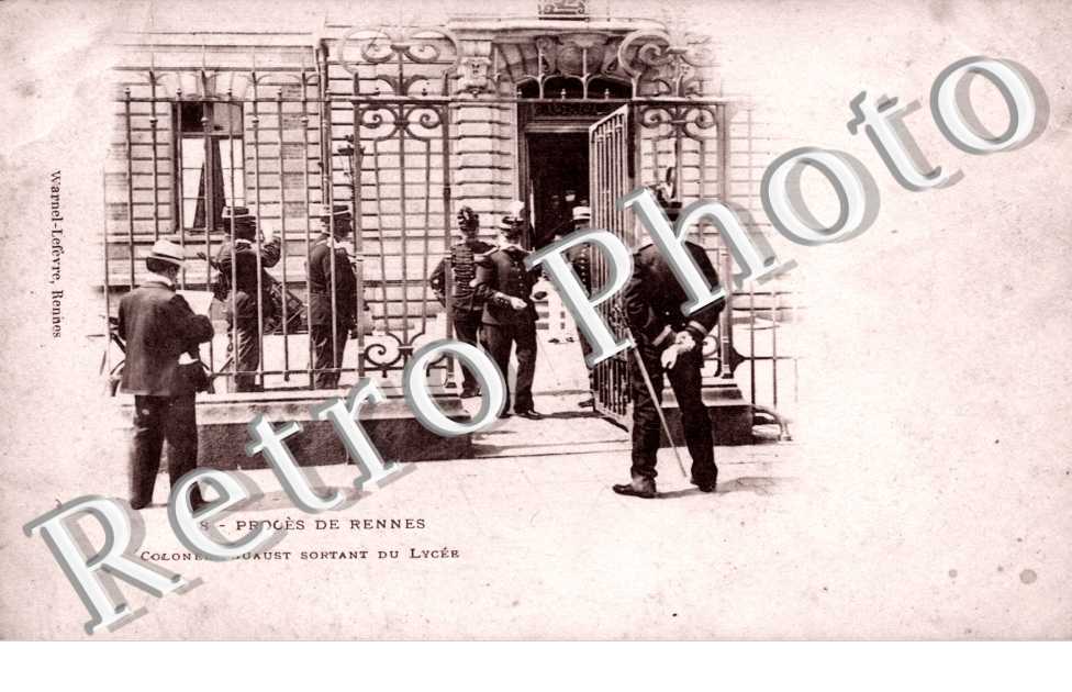Proces de Rennes - Affaire Dreyfus - Colonel Jouaust sortant du Lycee