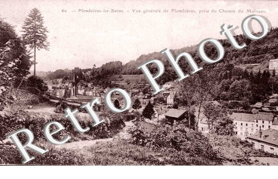vue generale prise de Plombieres, prise du chemin du Moineau