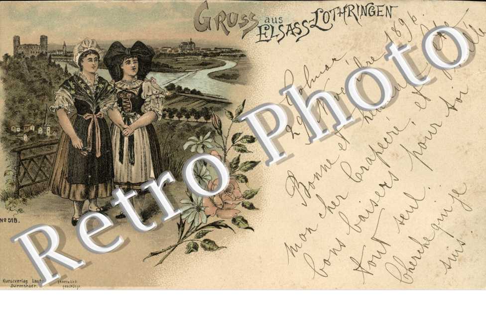 Gruss aus Elsass Lothringen (1896!)