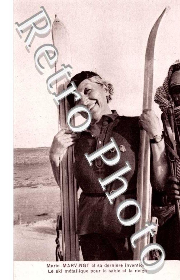 Marie Marvingt  et sa derniere invention : le Ski metallique