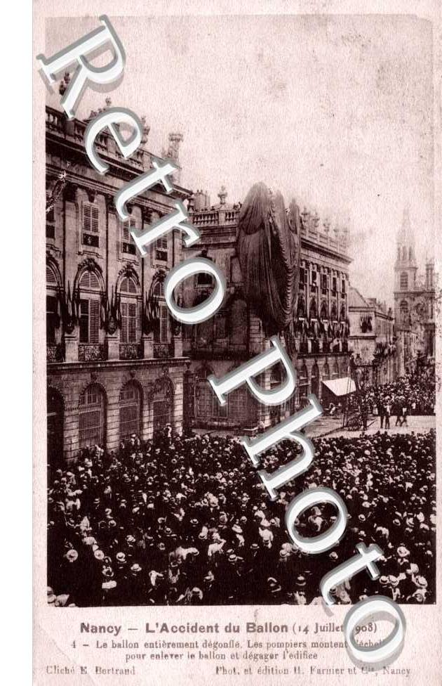 L'accident du ballon place Stanislas le 14 juillet 1908 (place Stanislas)