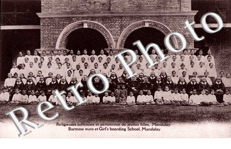 Religieuses Birmanes et pensionnat de Jeunes Filles