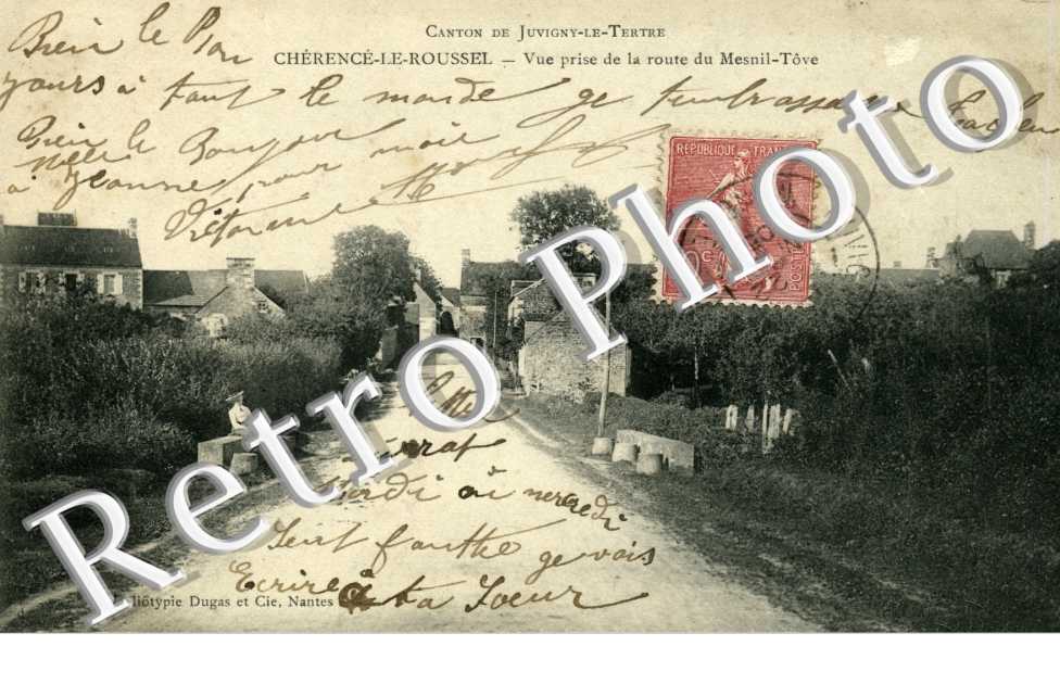 vue prise de la route du Mesnil-Tove