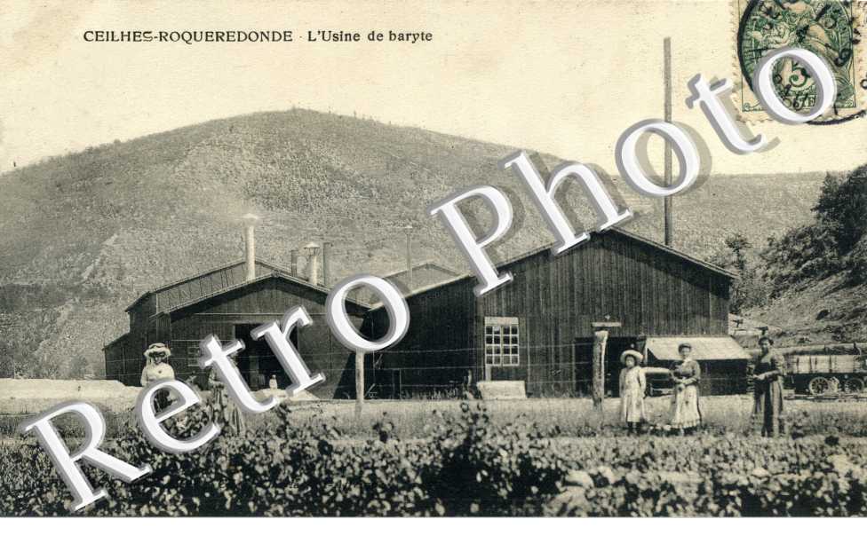 l'usine de baryte CEILHES-ROQUEREDONDE