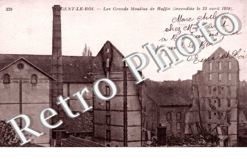 les grands moulins de Ruffin ( incendies le 23 avril 1919)