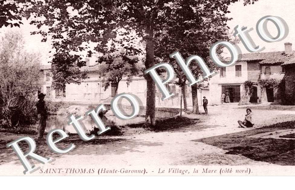 Le village, la mare