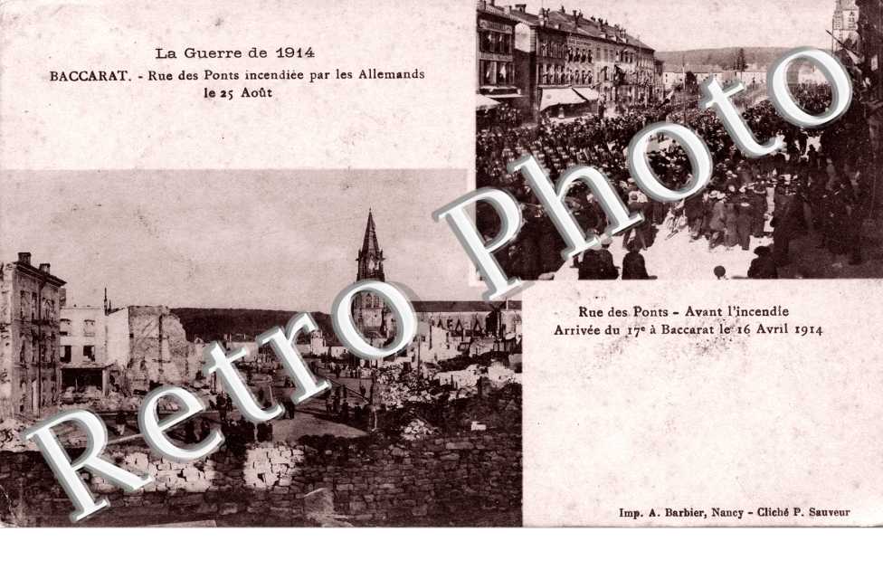 rue des Ponts incendiees par les allemands le 25 aout