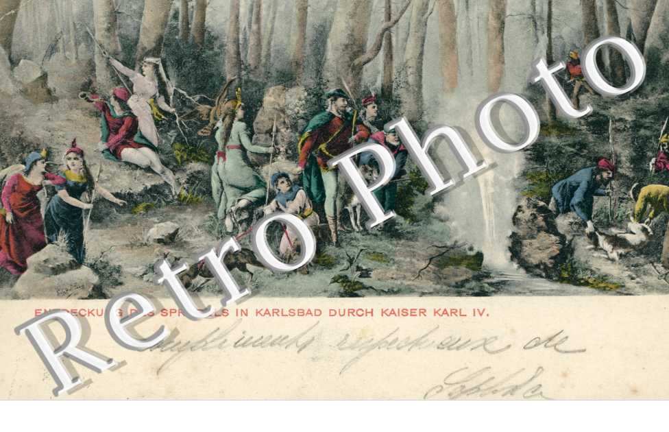 Karlsbad, Entdeckung des sprudels in Karlsbad Durch Kaiser Karl iv