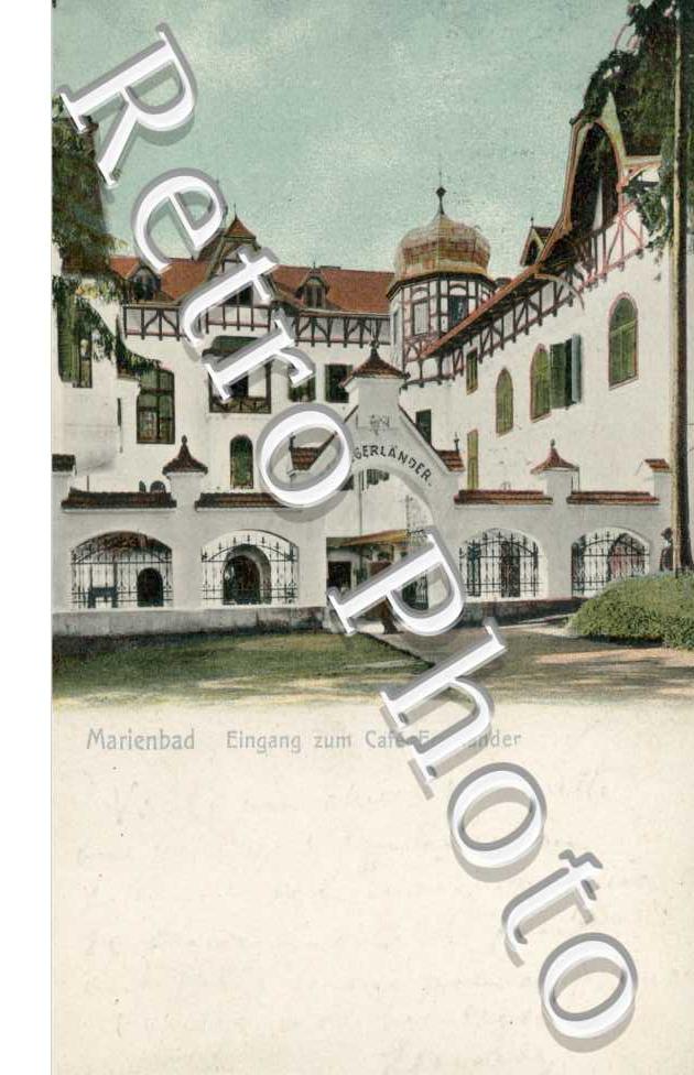 Marienbad, Eingang zum Cafe Egerlander