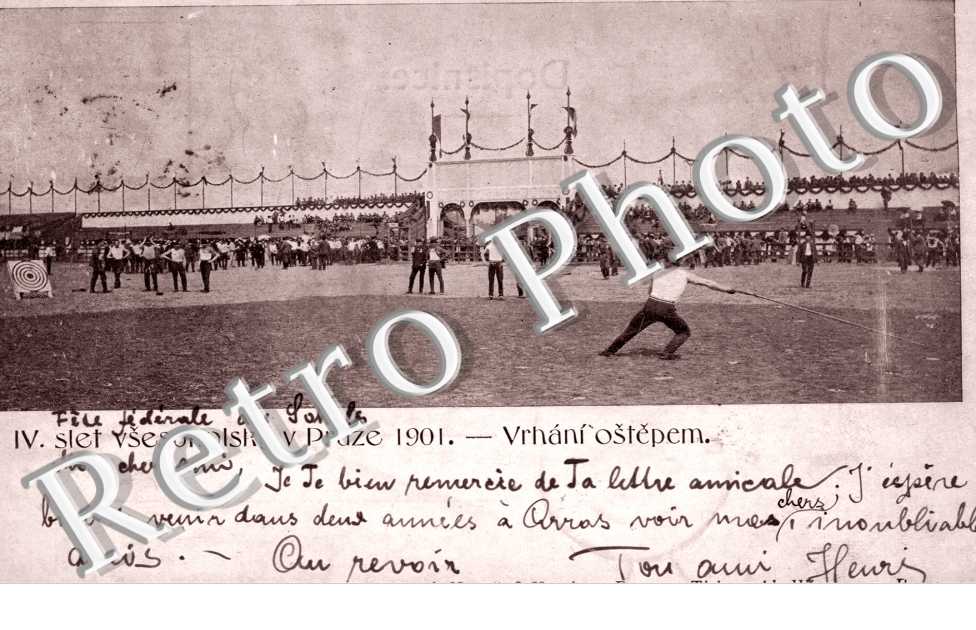 PRAHA, Slet Vsesokolsky v Praze 1901, Vrhani ostepem