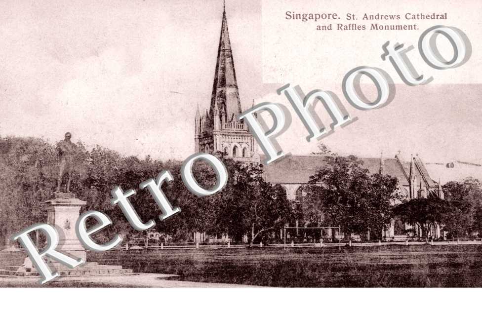 St Andrews Cathedral and Raffles Monument