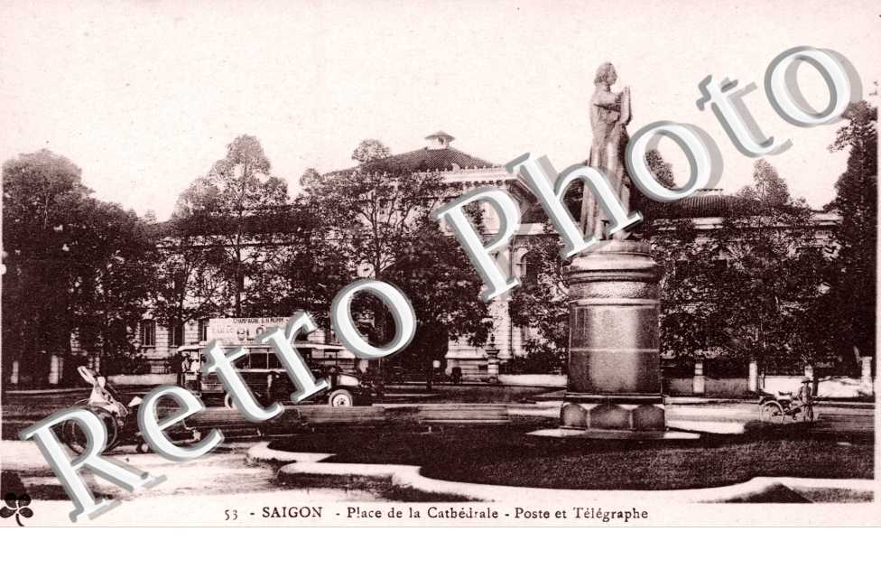 Saigon, Place de la Cathedrale et Poste, Telegraphe