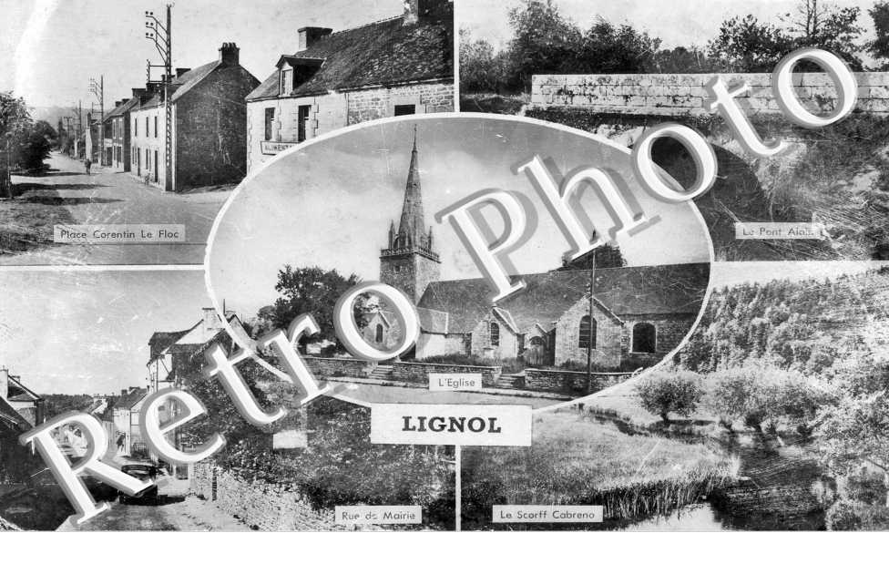 place corentin Le Floc  Rue de la mairie Le Scorff cabreno Le pont Alait  -  annees 30 ou 40