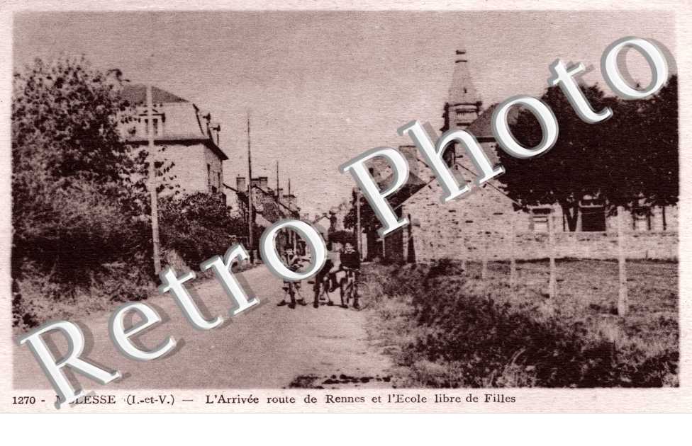 arrivee route de Rennes et l'ecole libre des filles