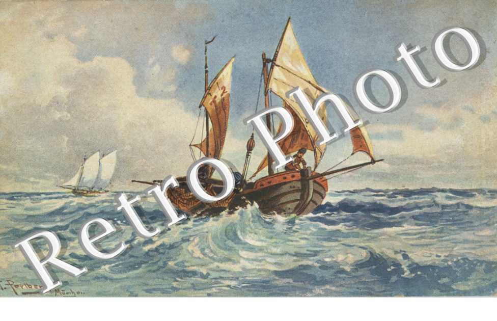 Dessin couleur de voilier a deux mats