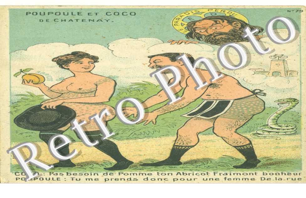 Poupoule et Coco de Chatenay (Adam et Eve) Le Paradis Perdu..Pas besoinde pomme, ton abricot fraimont bonheur