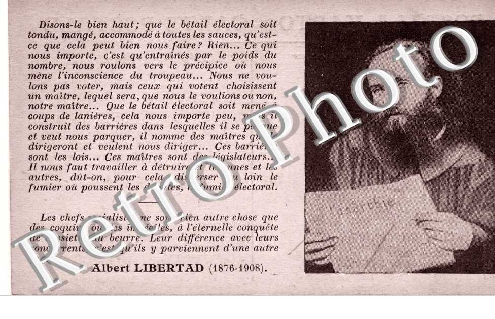 Anarchie - Albert LIBERTAD (1876-1908), Edition de l'en dehors, ORLEANS 