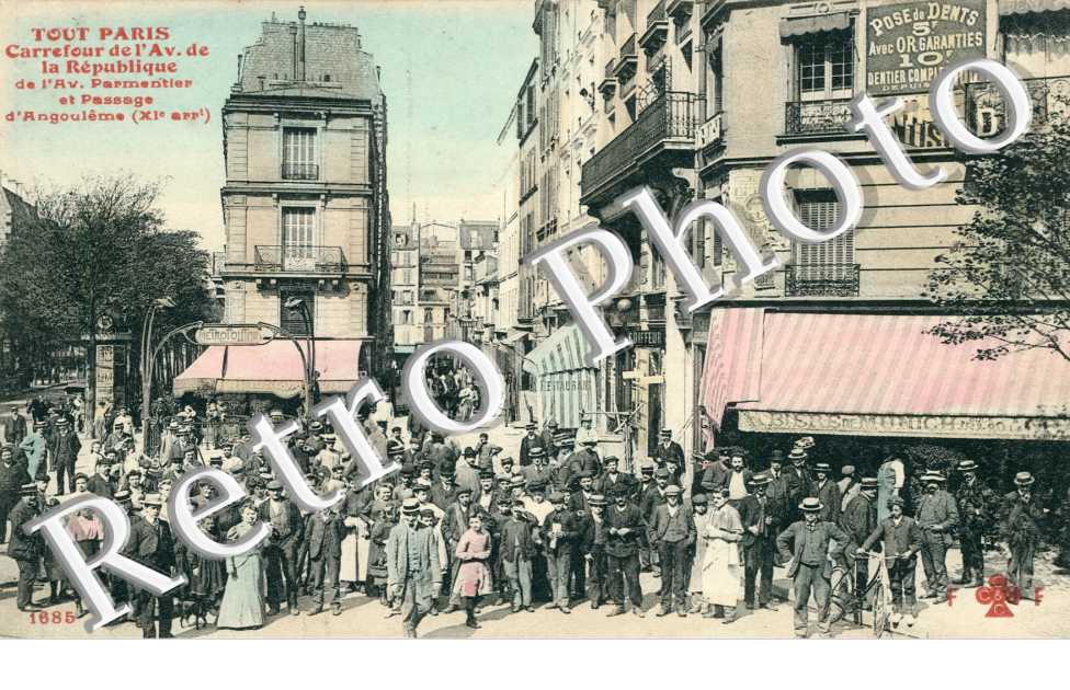 Carrefour de l'Avenue de la Republique et de l'Avenue Parmentier et passage d'Angouleme