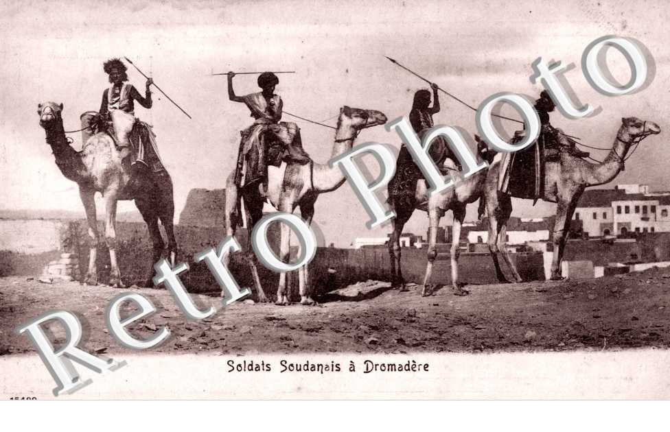 Soldats Soudanais a Dromadere