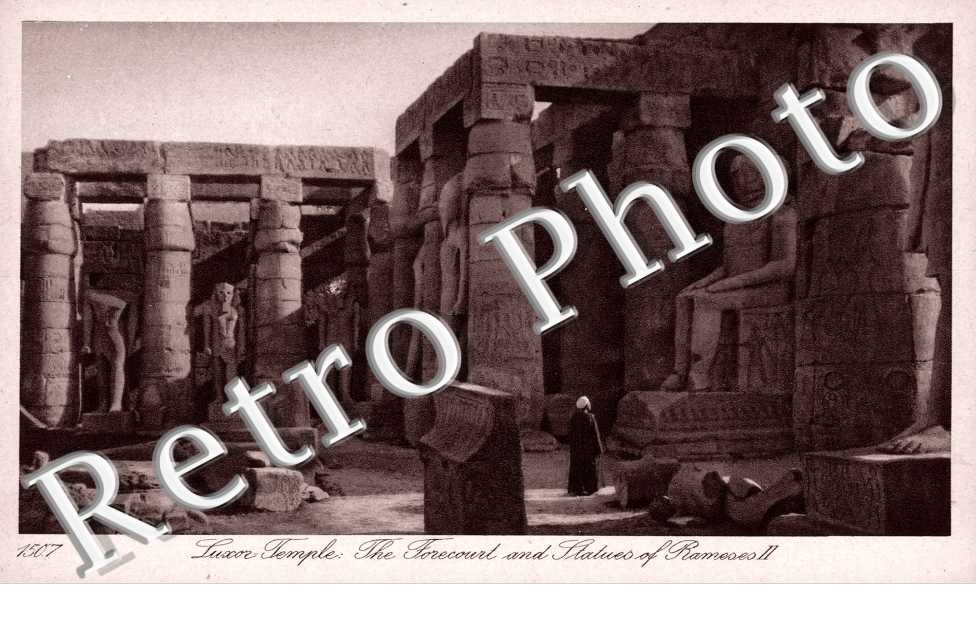 Temple, The Forecourt and Statues of Rameses II