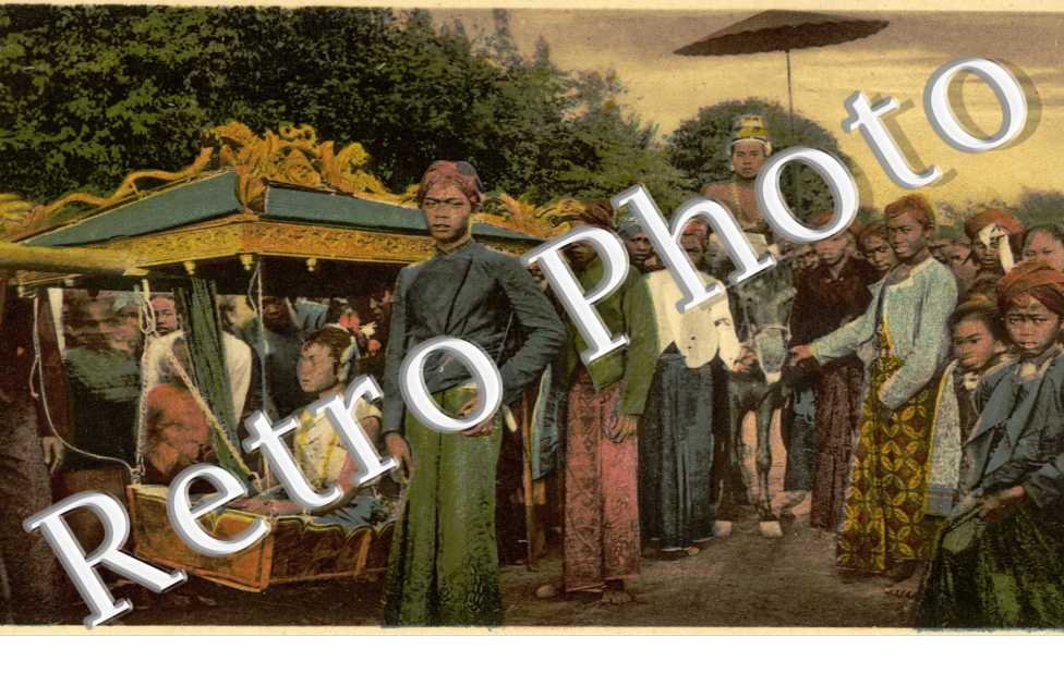 Bruiloftstoet in Soerakarta
