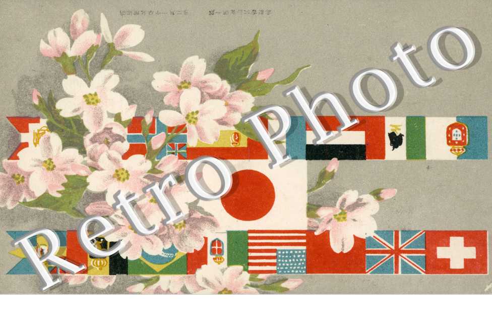 (carte fantaisie, drapeaux)
