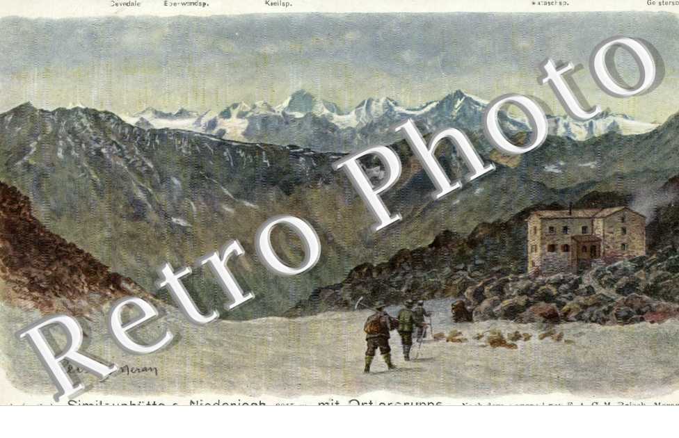 Similaunhutte a. Niederjoch mit Ortlergruppe
