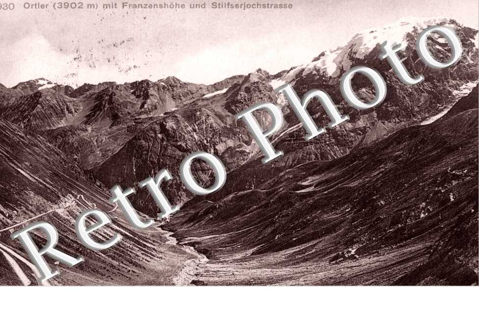 Ortler mit Franzenshohe und Stilfser jochstrasse