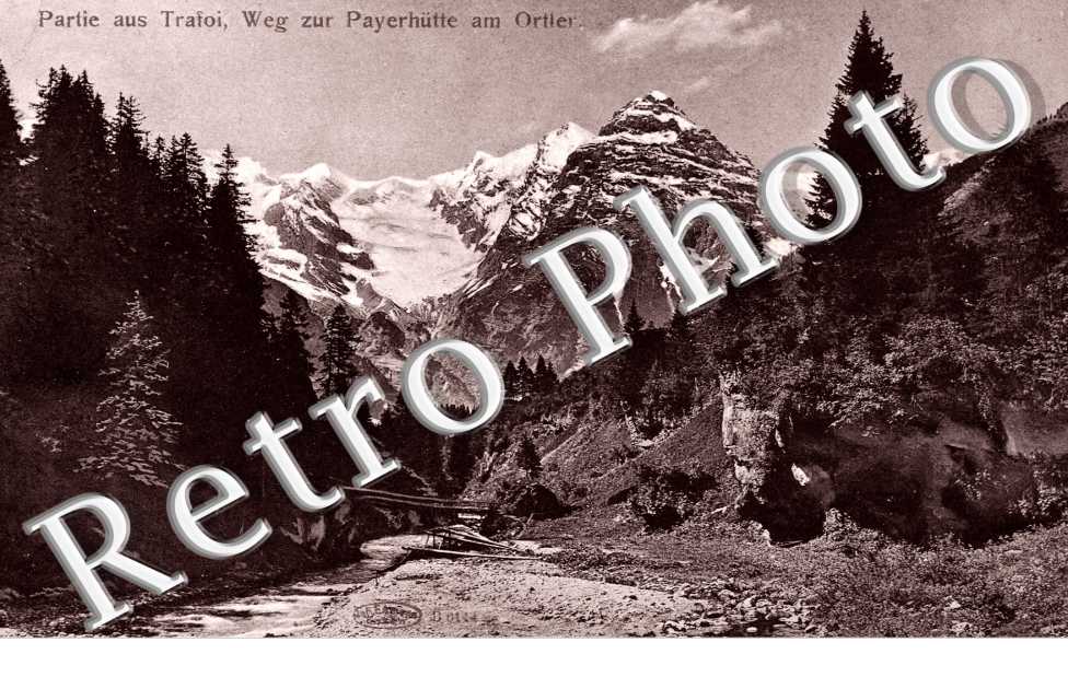 Weg zur Payerhutte am Ortler