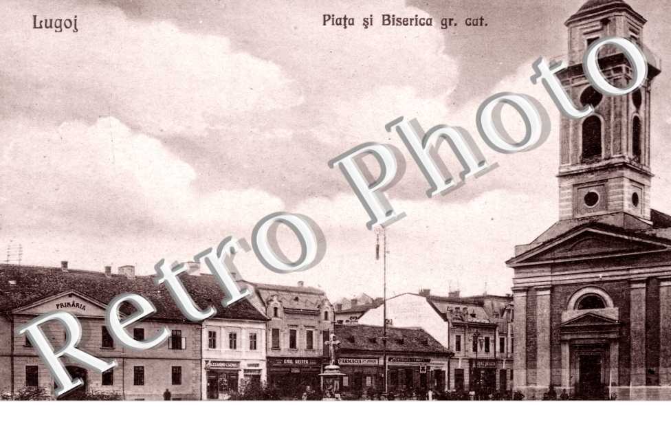 Lugos, Piata si Biserica gr. cat.