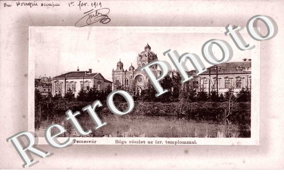 Temesvar, Bega reszlet az izr. templommal