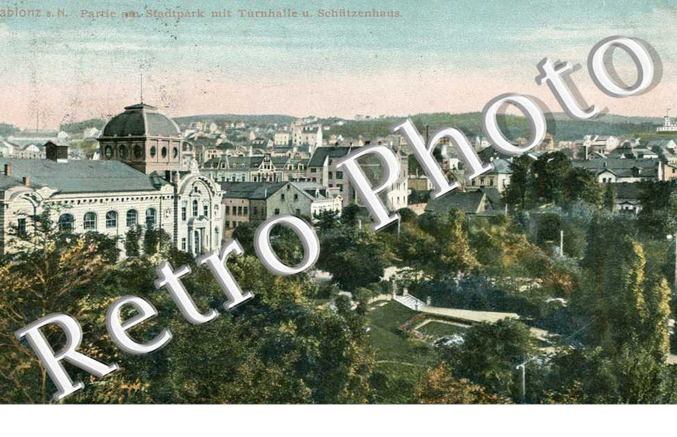 Partie innere Stadt mit Stadtpark und Turnhalle