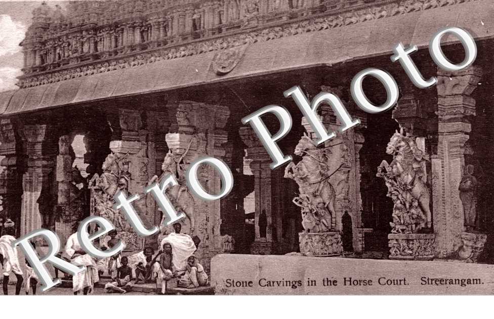 Stone carvings in the Horse Court  Streerangam