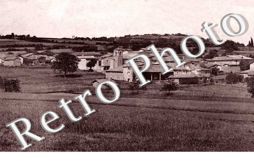village fonde au XIVeme siecle - carte panoramique