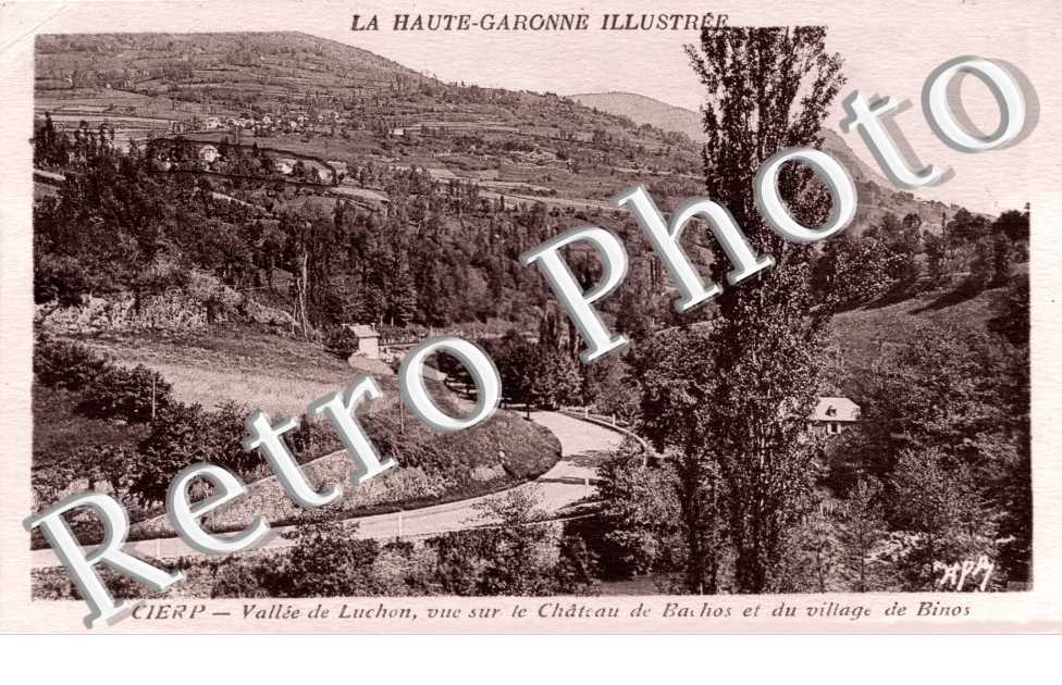 vue sur le chateau de bachos et du village de Binos