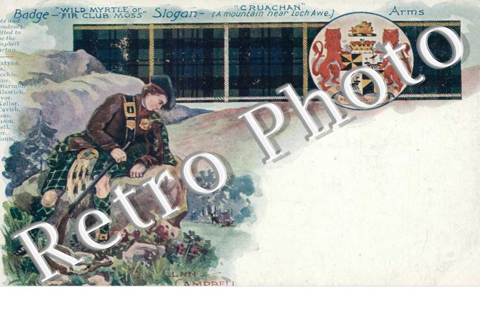 Clan Campbell Badge ''Wild Myrtle of Fir Club Moss''