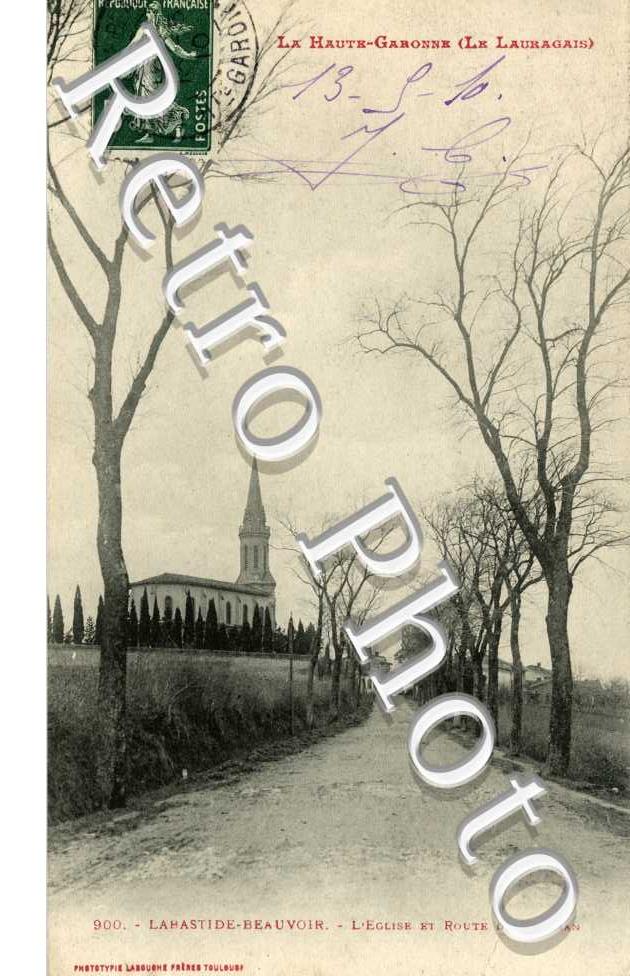 l'eglise et route de Caraman